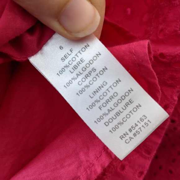 Jessica Simpson Sleeveless Eyelet Dress Pink Size 6 - Picture 11 of 12